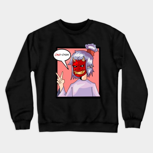 ONI chan Crewneck Sweatshirt by BINSU